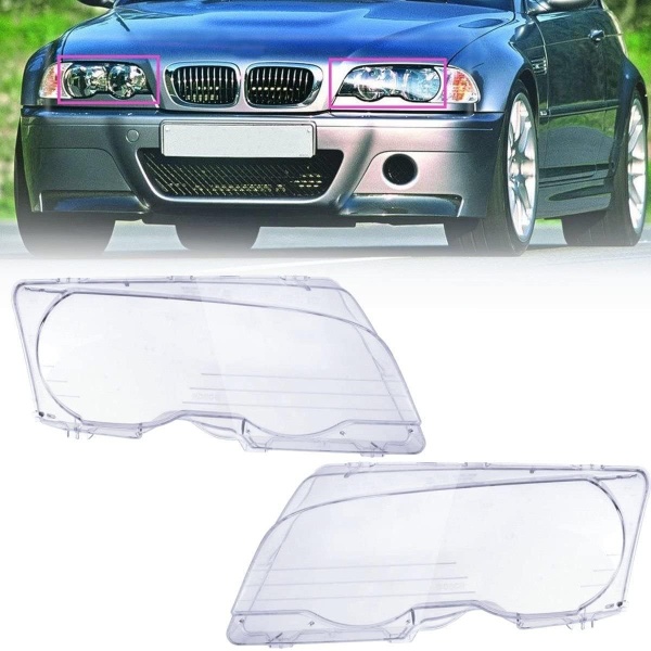 Set 2 Buc Sticla Far Dreapta + Stanga Am Bmw Seria 3 E46 1998-2003 Coupe / Cabrio Non Facelift HB010